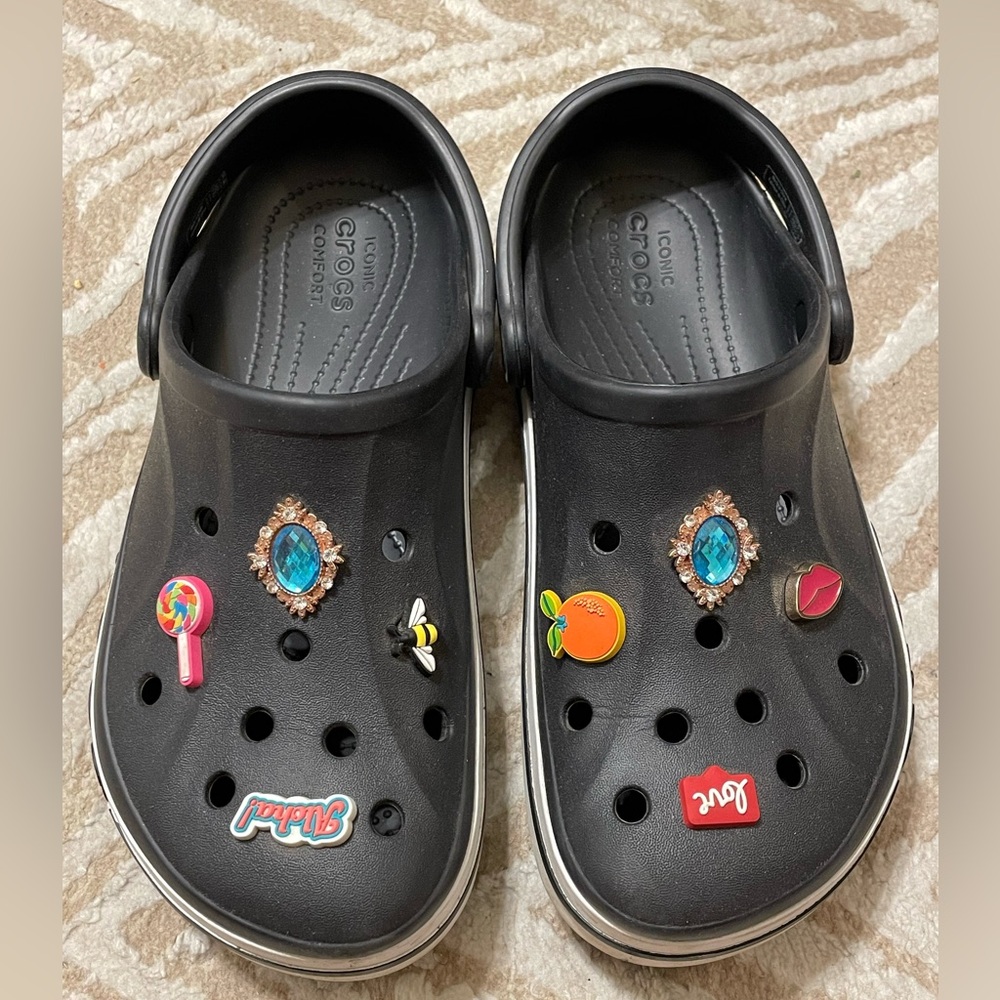 Black & White Crocs